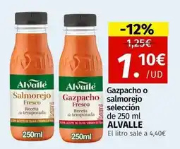 Maskom Supermercados Alvalle - gazpacho o salmorejo seleccion de 250 ml oferta