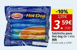 Maskom Supermercados Free - salchicha pavo hot dog oferta