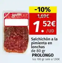 Maskom Supermercados Prolongo - salchichon a la pimienta en lonchas oferta