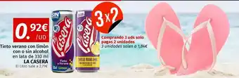 Maskom Supermercados La casera - tinto verano con limon con o sin alcool oferta