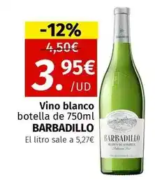 Maskom Supermercados Barbadillo - vino blanco oferta