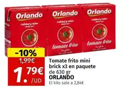 Maskom Supermercados Orlando - tomate frito mini brick x3 en paquete oferta