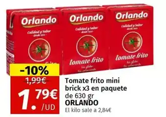 Maskom Supermercados Orlando - tomate frito mini brick x3 en paquete oferta