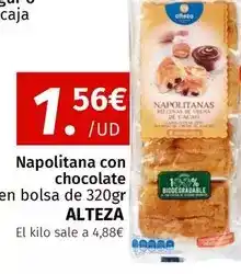 Maskom Supermercados Alteza - napolitana con chocolate en bolsa oferta