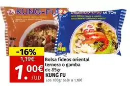 Maskom Supermercados Kong - bolsa fideos oriental ternera o gamba de 85gr oferta