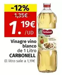 Maskom Supermercados Carbonell - vinagre vino blanco oferta