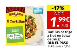 Maskom Supermercados Old el paso - tortillas de trigo oferta
