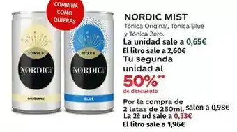 Maskom Supermercados Nordic mist - tonica original oferta
