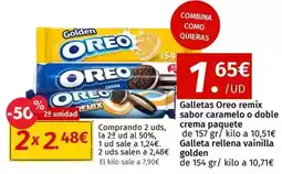 Maskom Supermercados Oreo - galletas remix sabor caramelo o doble crema paquete oferta
