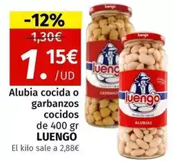 Maskom Supermercados Luengo - alubia cocida o garbanzos cocidos oferta