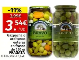 Maskom Supermercados Fragata - gazpacha o aceitunas enteras en frasco oferta