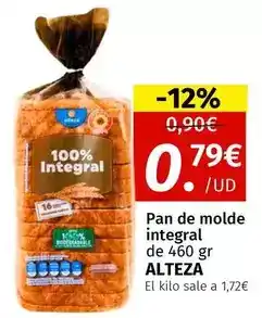 Maskom Supermercados Alteza - pan de molde integral oferta