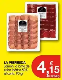 CashDiplo Jamón o lomo de cebo ibérico 50% al corte oferta