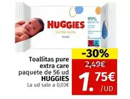 Maskom Supermercados Huggies - toallitas pure extra care paquete oferta