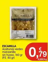 CashDiplo Escamilla - aceitunas verdes manzanilla oferta