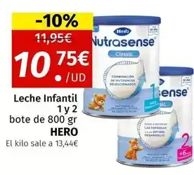 Maskom Supermercados Hero - leche infantil 1 y 2 oferta