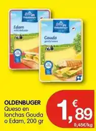 CashDiplo Oldenburger - queso en lonchas gouda o edam oferta