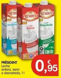 CashDiplo Président - leche entera, semi o desnatada oferta