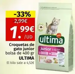 Maskom Supermercados Última - croquetas de gato junior oferta