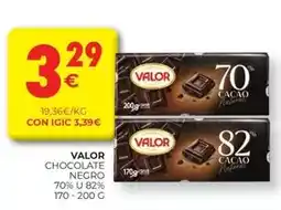 CashDiplo Valor - chocolate negro 70% u 82% oferta
