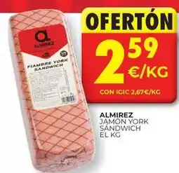 CashDiplo Almirez - jamon york sandwich oferta