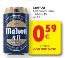 CashDiplo Mahou - cerveza 0.0% tostada oferta