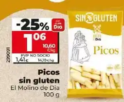 Dia El molino de dia - picos sin gluten oferta
