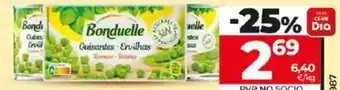 Dia Bonduelle - guisantes al natural muy finos oferta