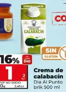 Dia Dia al punto - crema de calabacín oferta