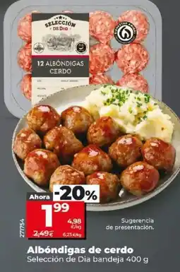 Dia Seleccion de dia - albóndigas de cerdo oferta