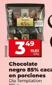 Dia Dia temptation - chocolate negro 85% cacao en porciones oferta