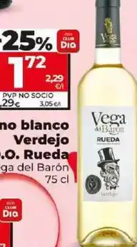 Dia Vega del barón - vino blanco verdejo d.o. rueda oferta