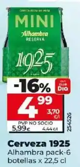 Dia Alhambra - cerveza 1925 oferta