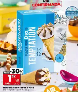 Dia Dia temptation - helados cono sabor a nata oferta