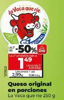 Dia La vaca que ríe - queso original en porciones oferta