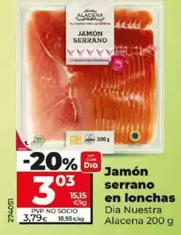 Dia Dia nuestra alacena - jamón serrano en lonchas oferta