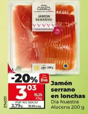 Dia Dia nuestra alacena - jamón serrano en lonchas oferta