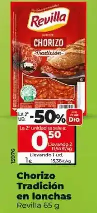 Dia Revilla - chorizo tradición en lonchas oferta