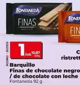 Dia Fontaneda - barquillo finas de chocolate negro/de chocolate con leche oferta