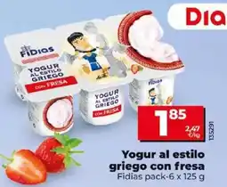 Dia Fidias - yogur al estilo griego con fresa oferta