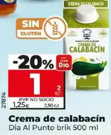 Dia Dia al punto - crema de calabacín oferta