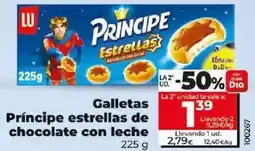 Dia Galletas príncipe estrellas de chocolate con leche oferta