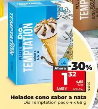 Dia Dia temptation - helados cono sabor a nata oferta