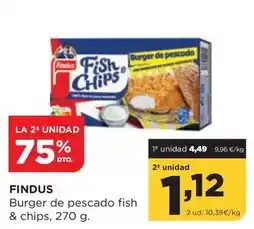Alimerka Findus - burger de pescado fish & chips oferta