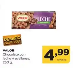 Alimerka Valor - chocolate con leche y avellanas oferta