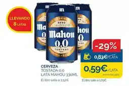 Supermercados La Despensa Mahou - cerveza tostada 0,0 oferta