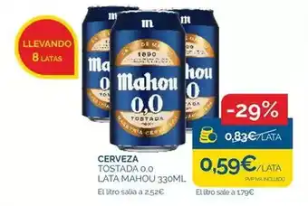 Supermercados La Despensa Mahou - cerveza tostada 0,0 oferta