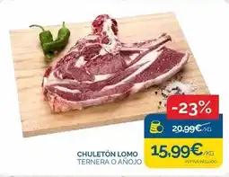 Supermercados La Despensa Chuletón lomo ternera o añojo oferta