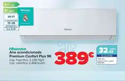 Carrefour Hisense - aire acondicionado premium confort plus 9k oferta