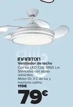 Carrefour Infinitime - ventilador de techo oferta